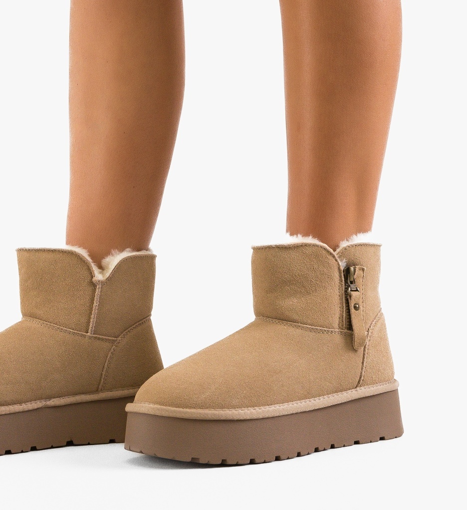 Cizme Ug Nayna Bej Depurtat - Confort & Stil - imagine 2