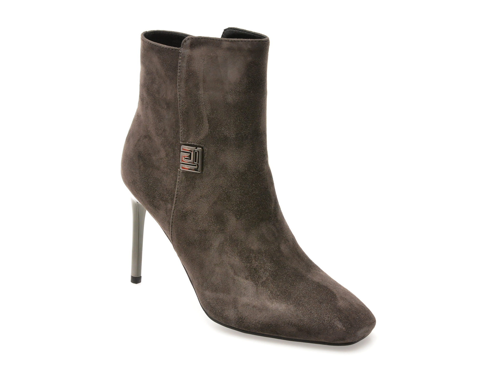 Botine Epica piele intoarsa gri elegante J30822