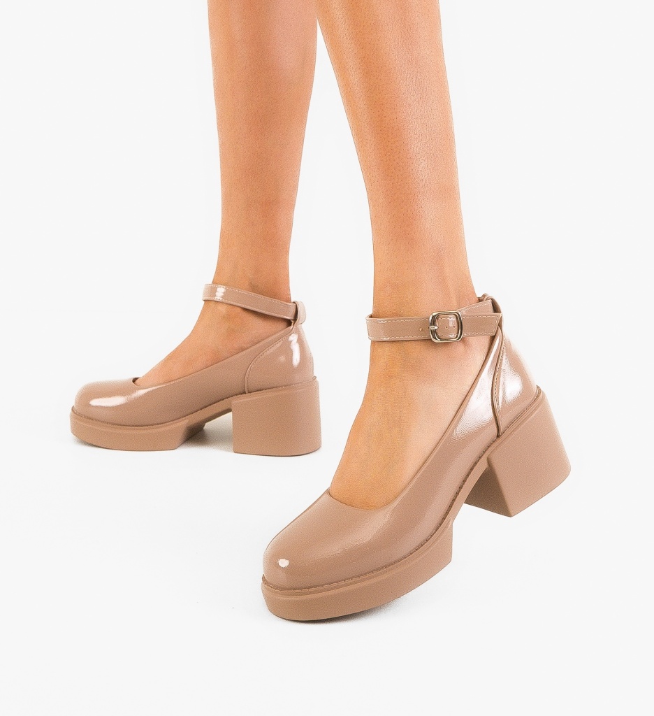 Pantofi Dama Grima Bej - Eleganță și Confort - imagine 3