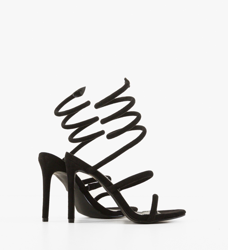 Sandale Seamu Negre cu Toc - Eleganță Maximă - imagine 3