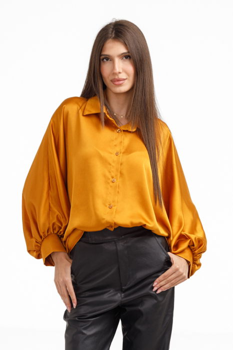 Camașă Satin Galben Mustar | Shopika