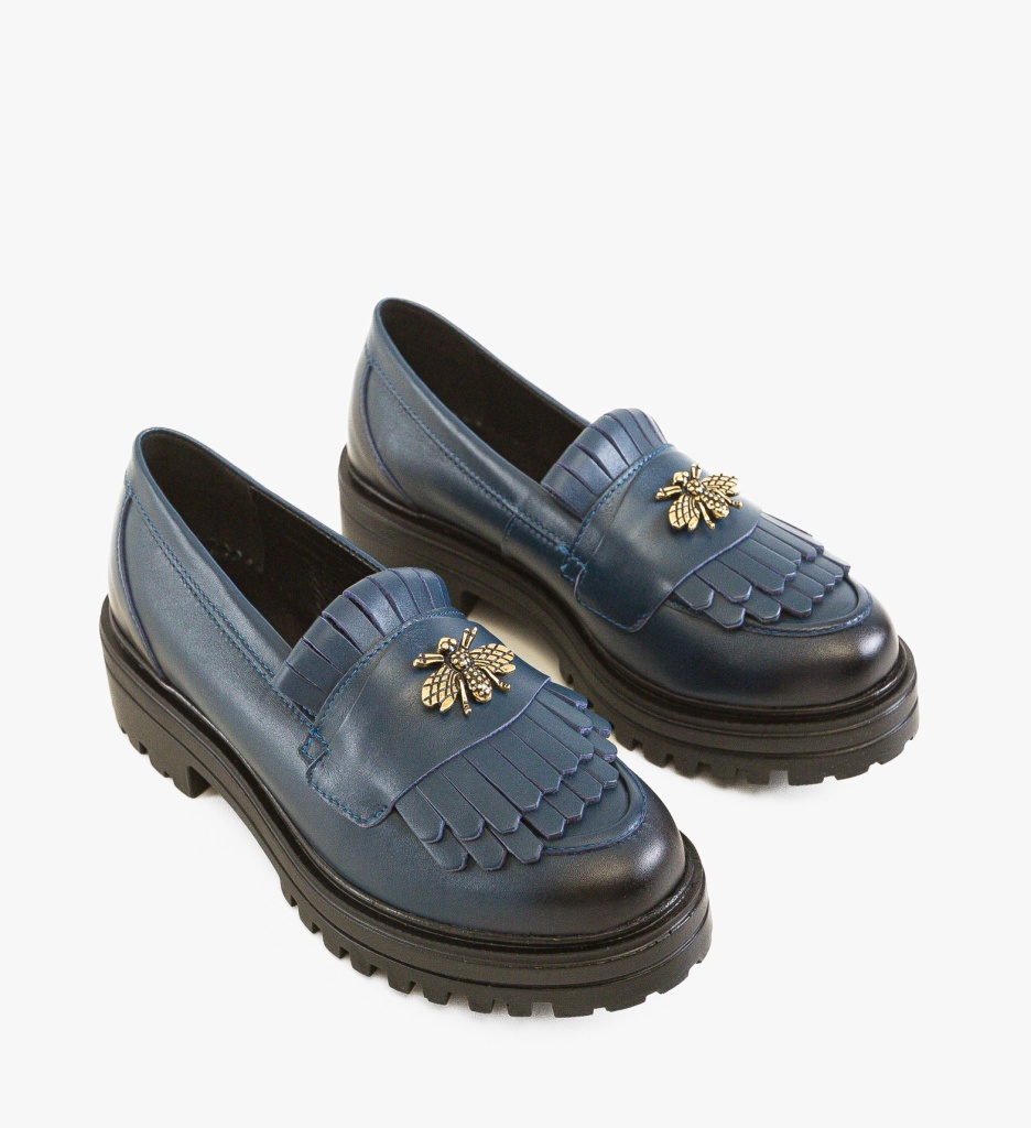 Pantofi Casual Dama Zenin Bleumarin Eleganți - imagine 5