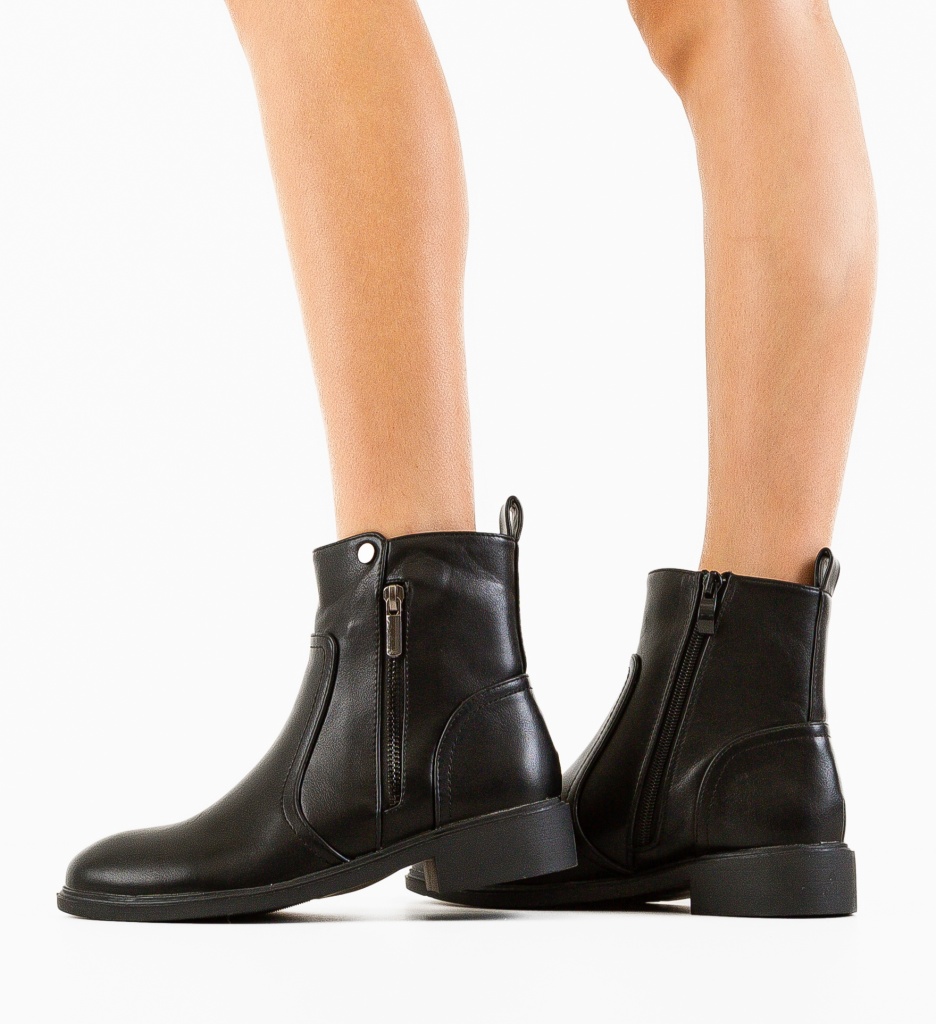 Ghete Dama Piele Negre | Stil si Confort - imagine 2