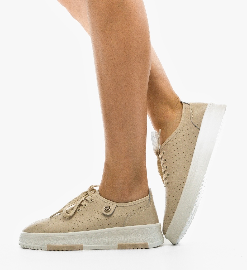 Pantofi Casual Ygrysha Bej | Confort & Stil - imagine 4