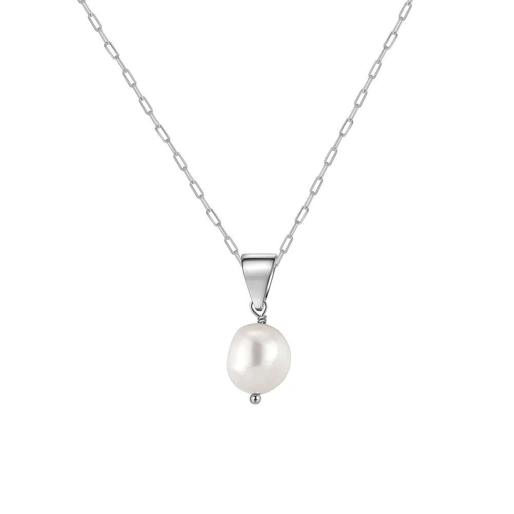 Lantisor argint 925 cu perla naturala, JW1537, Zhuhai