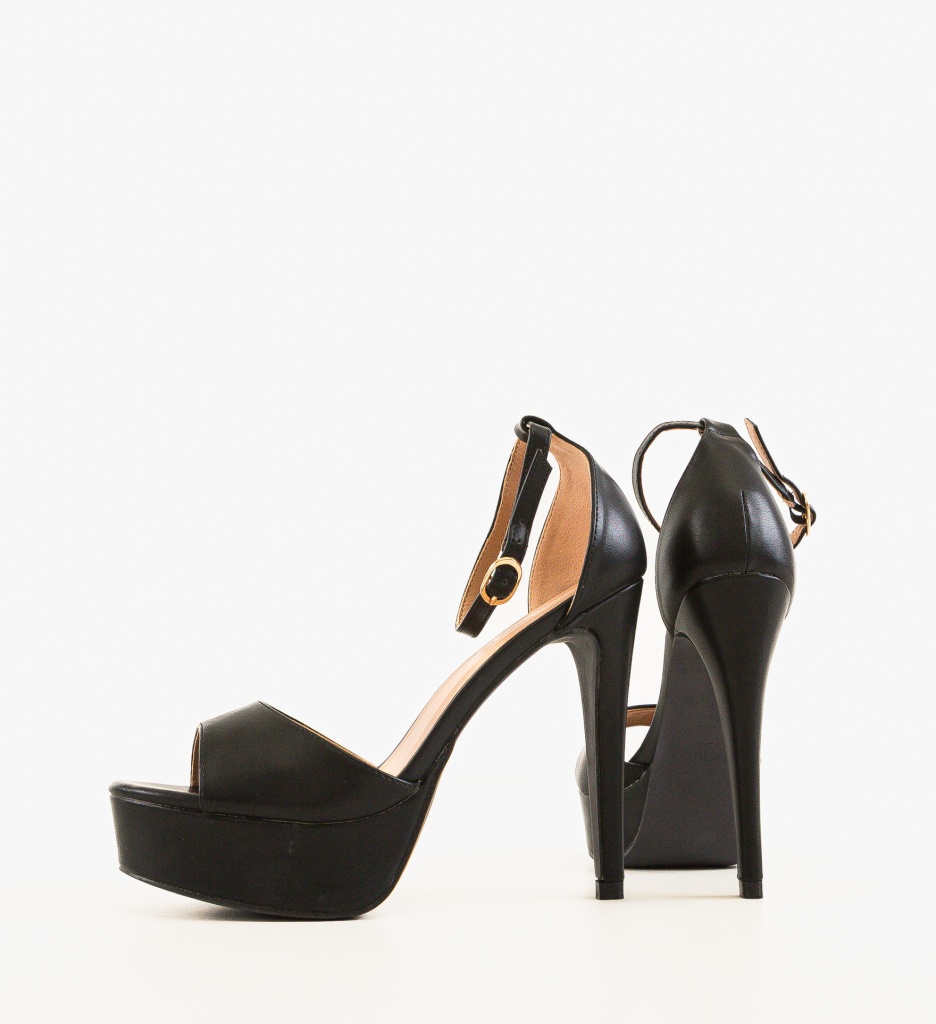 Sandale cu Toc Donna Negre - Eleganță Asigurată - imagine 4