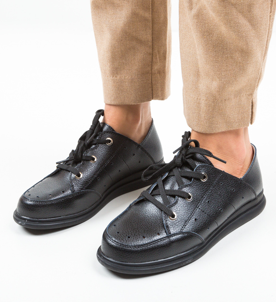 Pantofi Casual Bessie Negri - Confort și Stil