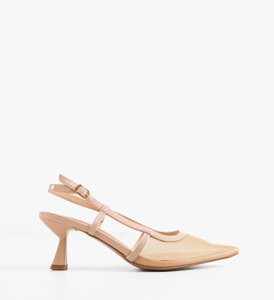 Pantofi Dama Laure Nude cu Toc Elegant - imagine 8