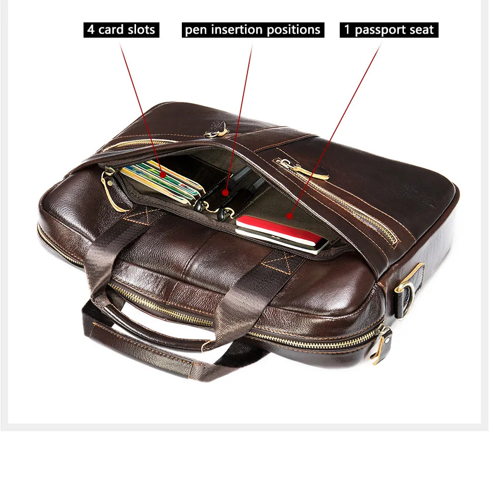 Servieta Piele Naturală Felix GT1318 Negru OEM - imagine 4