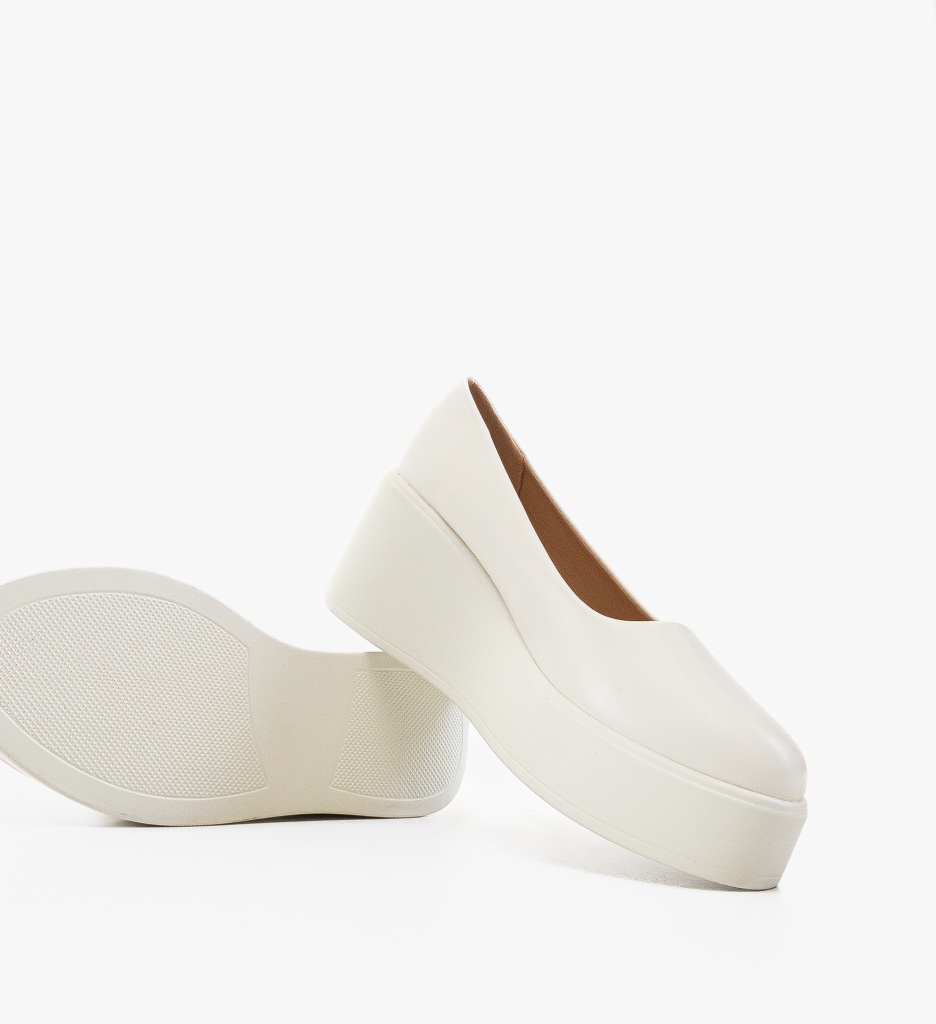 Platforme Dama Albi Casual | Confort și Stil