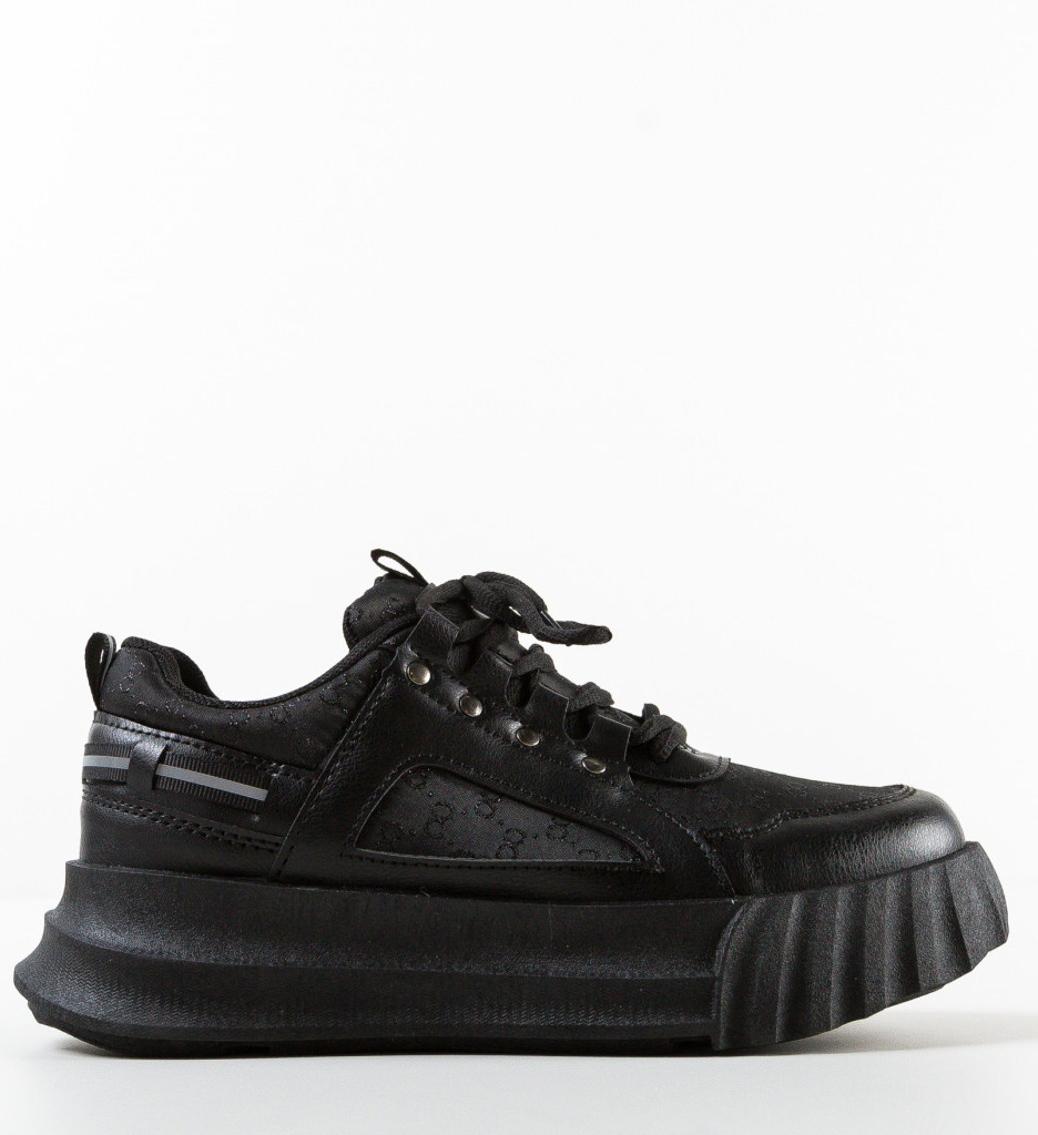 Sneakers Dama Aditya Negru - Confort si Stil - imagine 6
