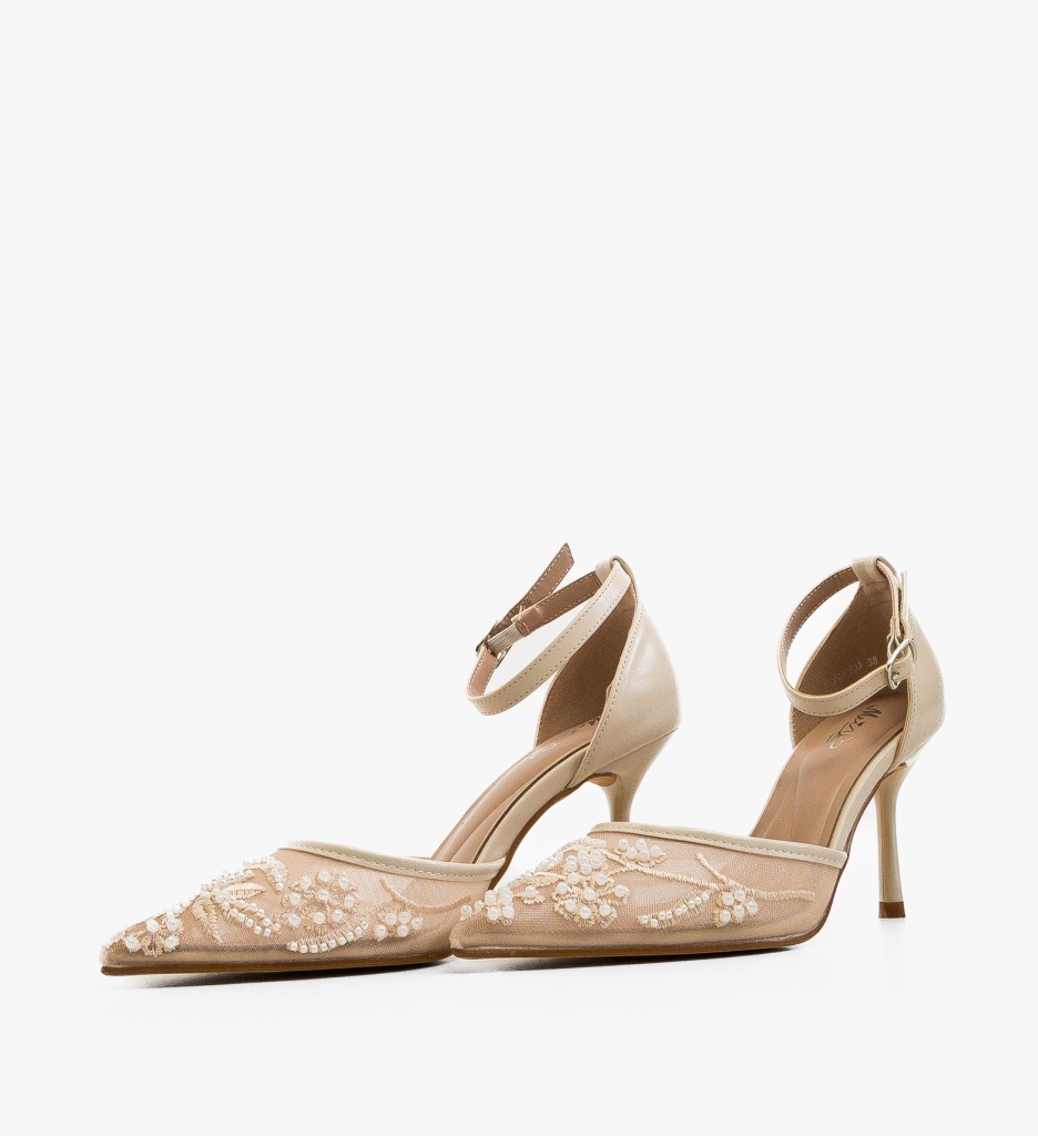 Pantofi dama Sammey Bej Eleganți - imagine 3