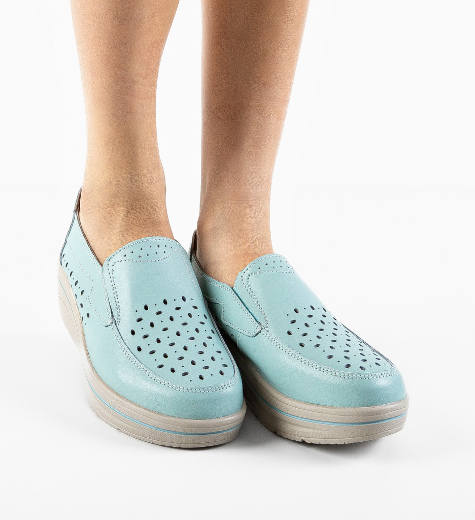 Pantofi Casual Albastri Olifram - imagine 2