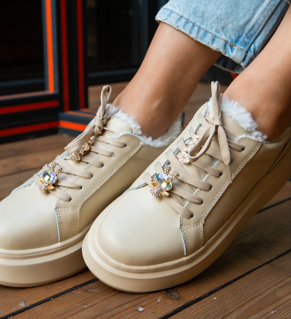 Sneakers Dama Neraro Bej | Confort și Stil - imagine 3