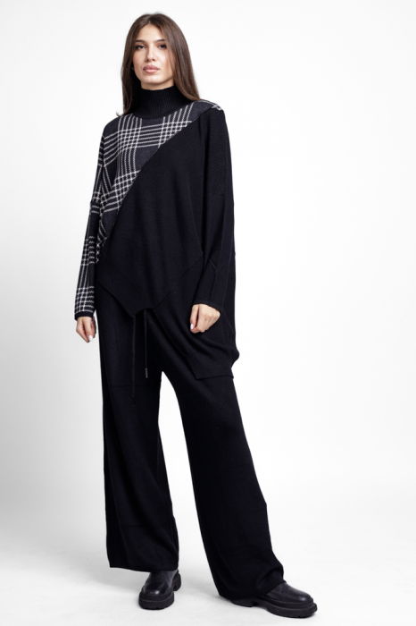 Compleu U See Negru Oversize Elegant