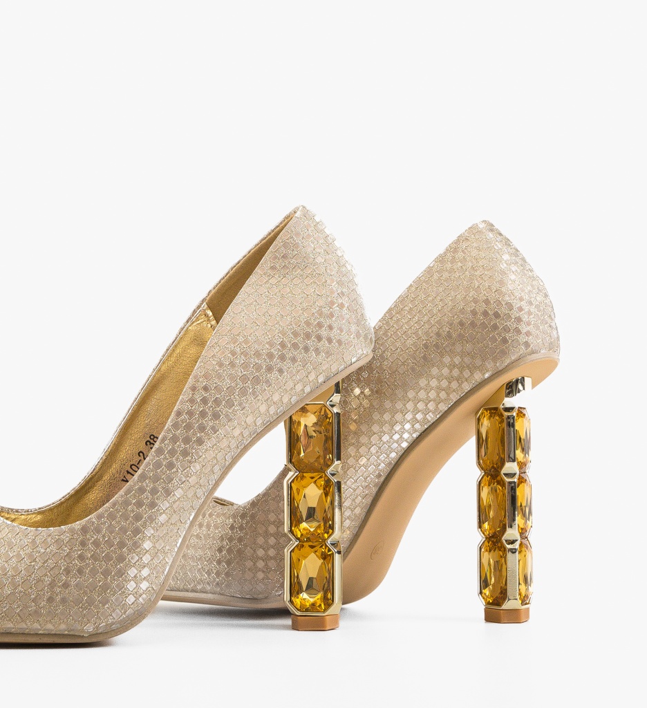 Pantofi Dama Kagiso Aurii - Eleganță și Stil - imagine 5