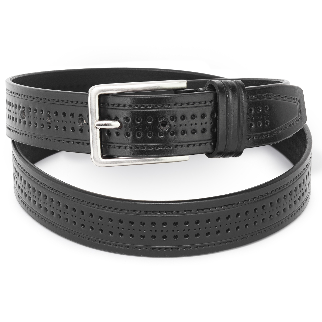 Curea Barbati Delis Piele Naturala Negru - imagine 2