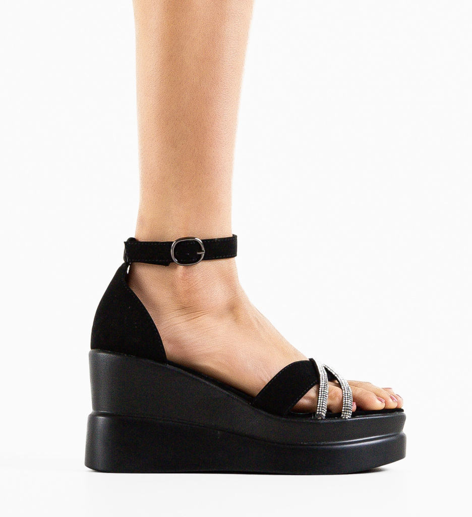 Platforme Dama Abril Negre - Eleganță și Confort - imagine 4