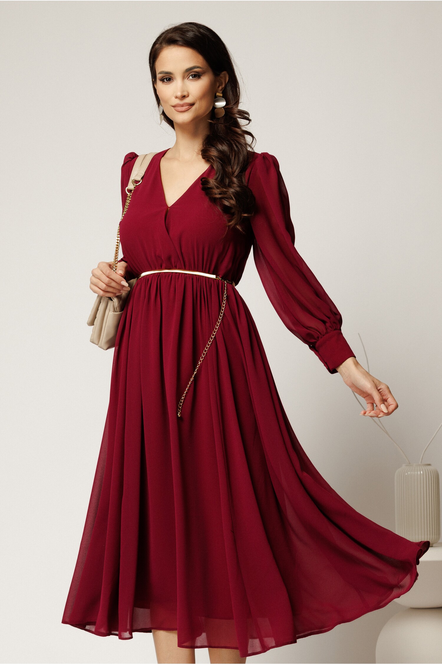 Rochie DY Fashion Bordo Eleganta | Cununie Civila