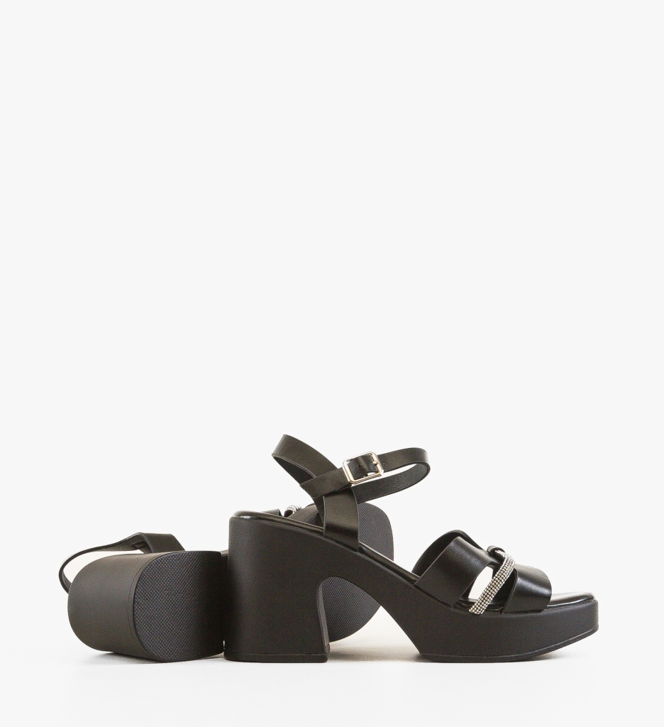 Sandale cu Toc Mariko Negre | Eleganță Asigurată - imagine 4