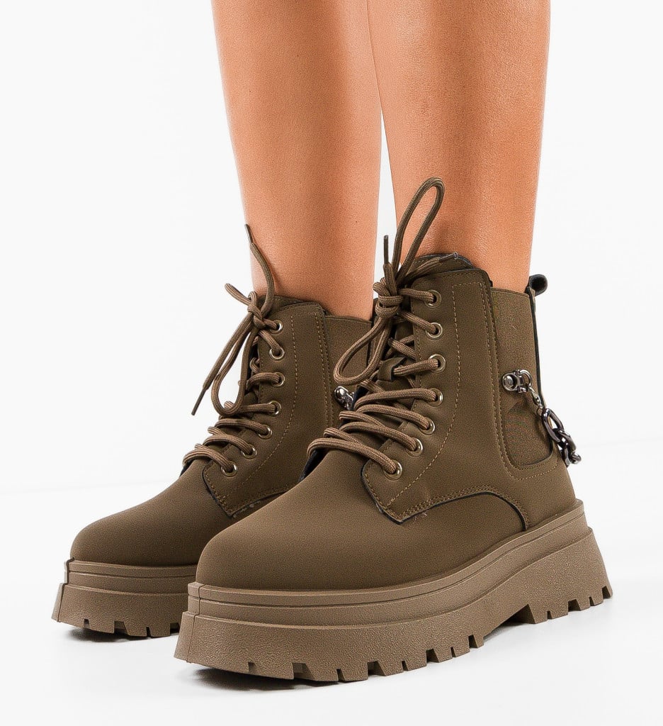 Ghete Kebun Khaki Dama - Confort & Stil - imagine 3