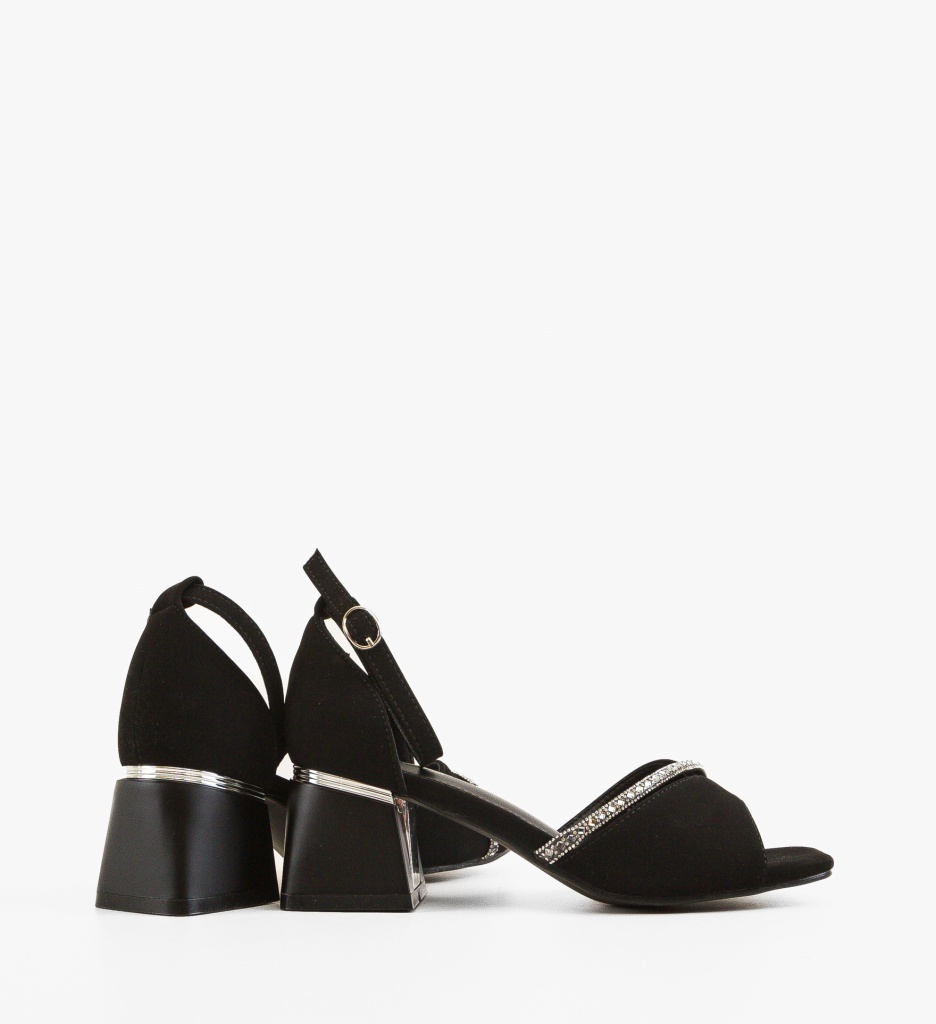 Sandale Susanne Negre cu Toc - Eleganță și Stil - imagine 2