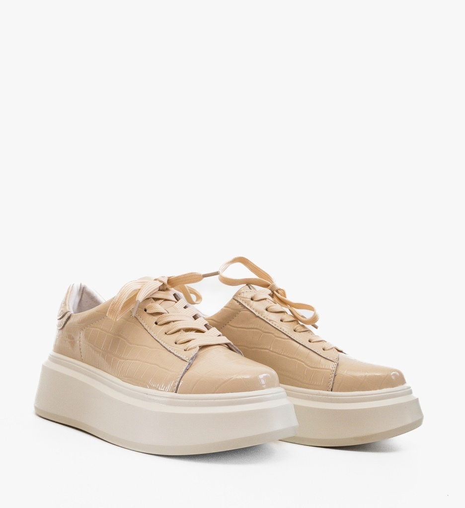 Pantofi Casual Ebbe Bej Confortabili - imagine 5