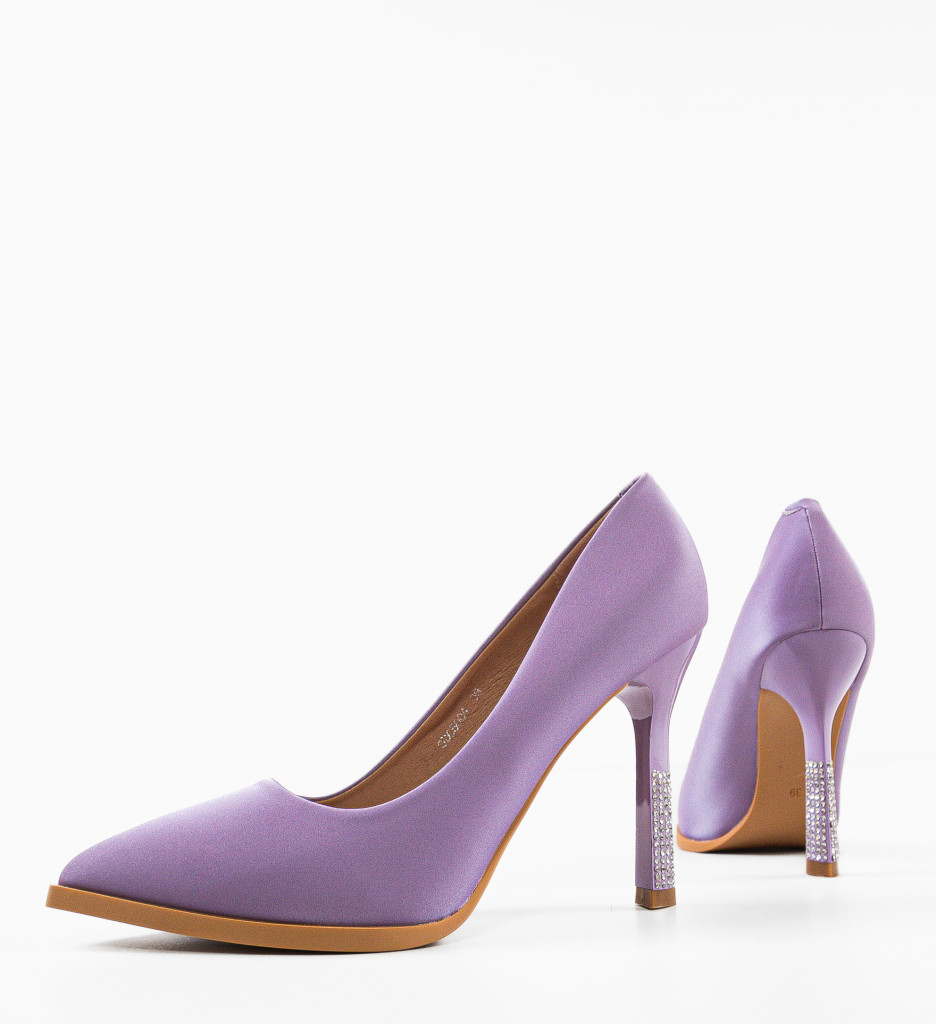 Pantofi Sadeas Mov cu Toc Elegant