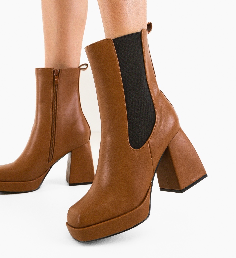 Botine Dama Jorge Camel - Eleganță și Confort - imagine 3