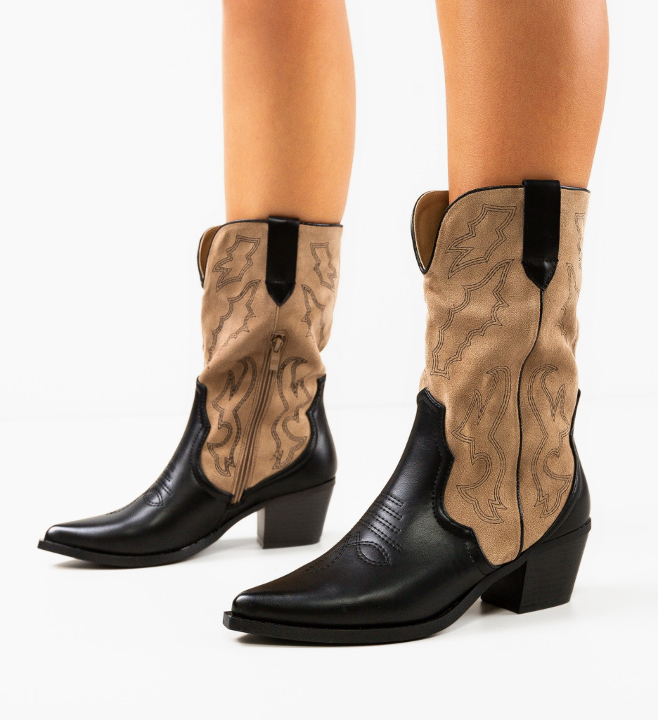 Cizme Dama Shanic Khaki | Confort și Stil Modern - imagine 2