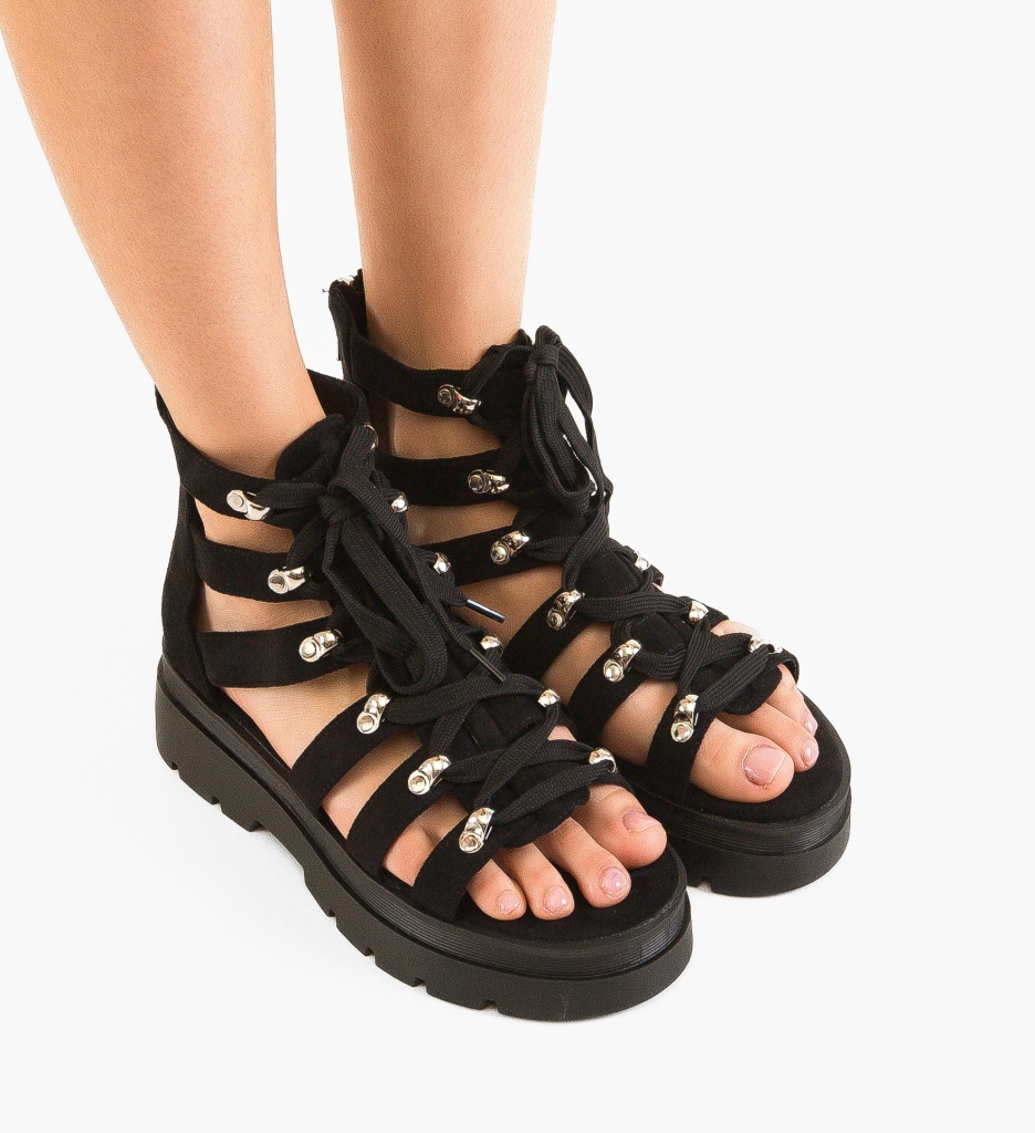 Sandale Kahaja Negre Elegante pentru Femei