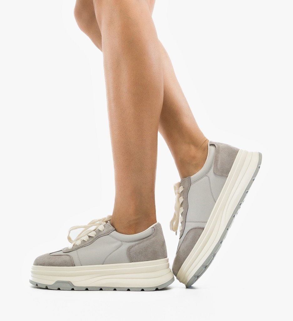 Sneakers Dama Dynal Gri - Confort Sport - imagine 6