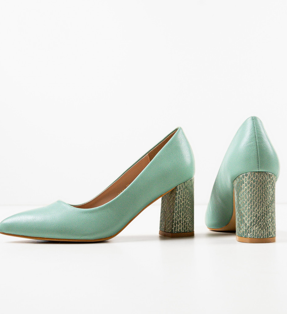 Pantofi Toc Tuka Verzi - Eleganță și Stil - imagine 7