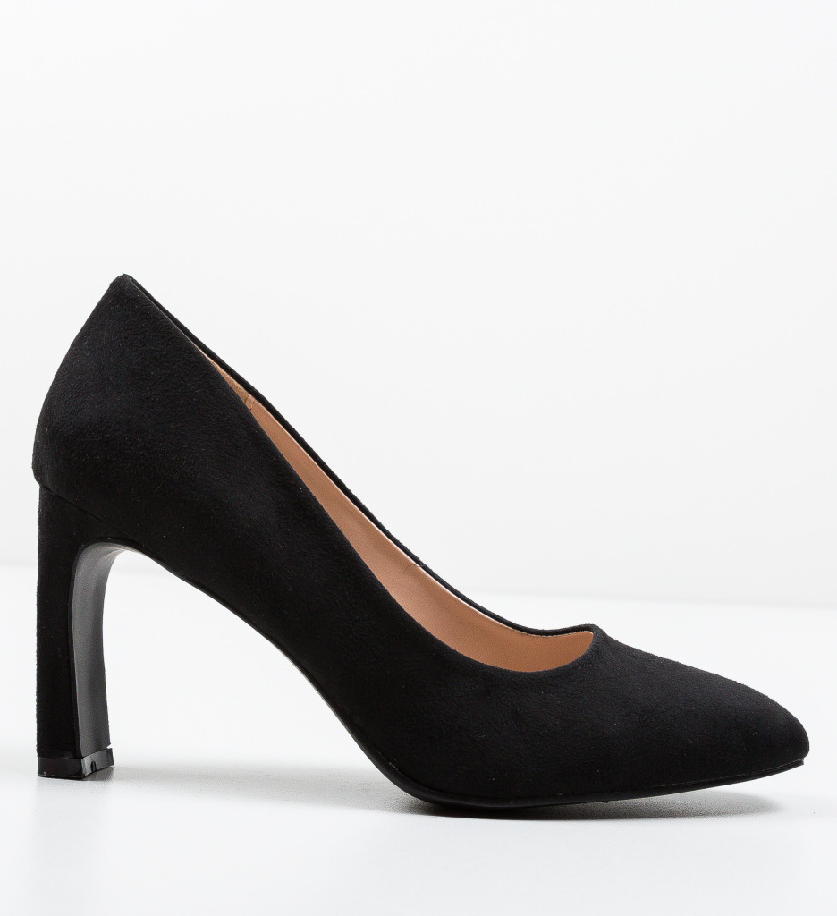 Pantofi Jolo Negri Eleganți cu Toc - imagine 7