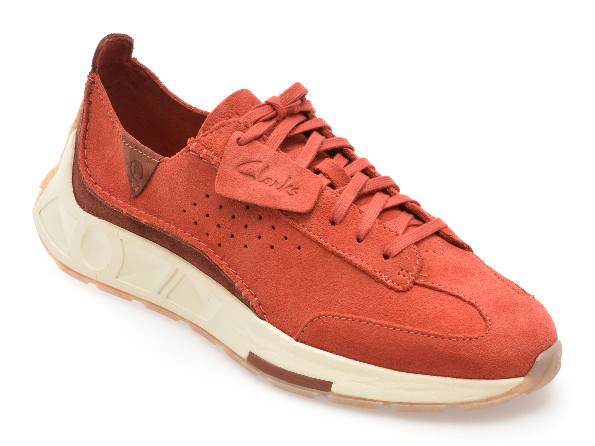 Pantofi Clarks Craft Speed Rosii Piele Intoarsa