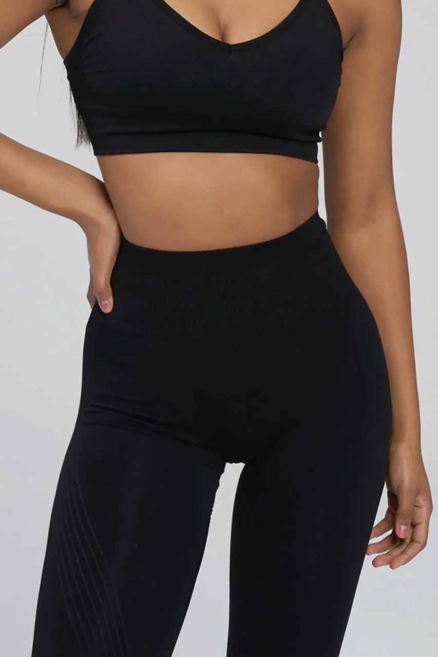 Colanti sport seamless push-up Marquise LGS07 negru - imagine 3