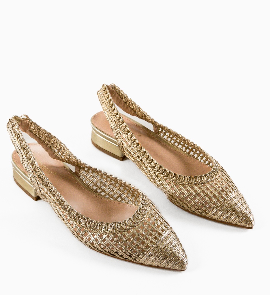Balerini dama Frenchie Aurii - Eleganță Casual - imagine 6