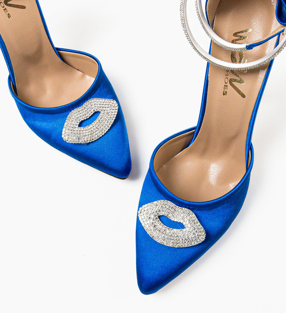 Pantofi dama Kiss Albastri | Eleganță și Stil - imagine 3