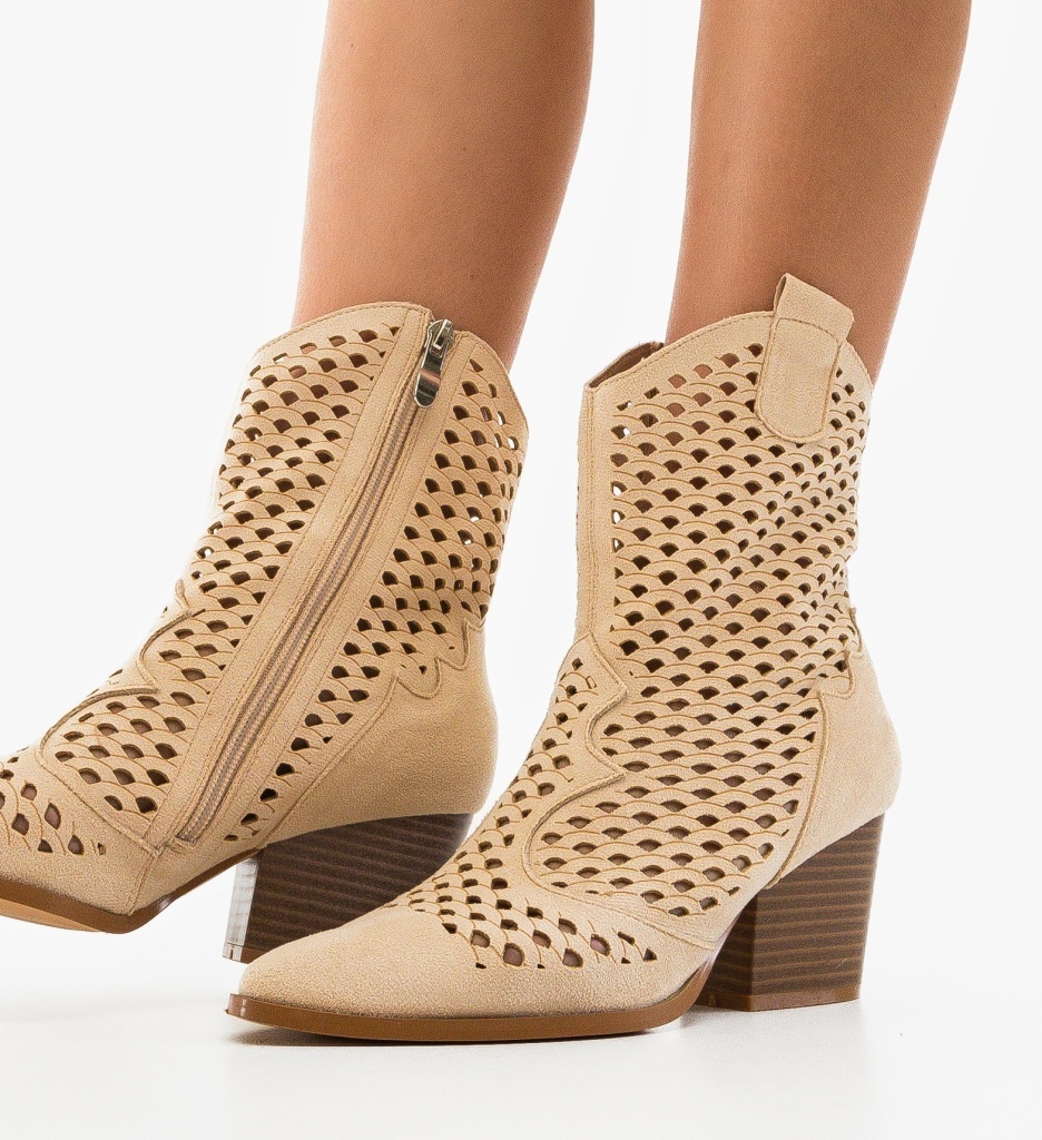 Botine dama Cameron Bej - imagine 5