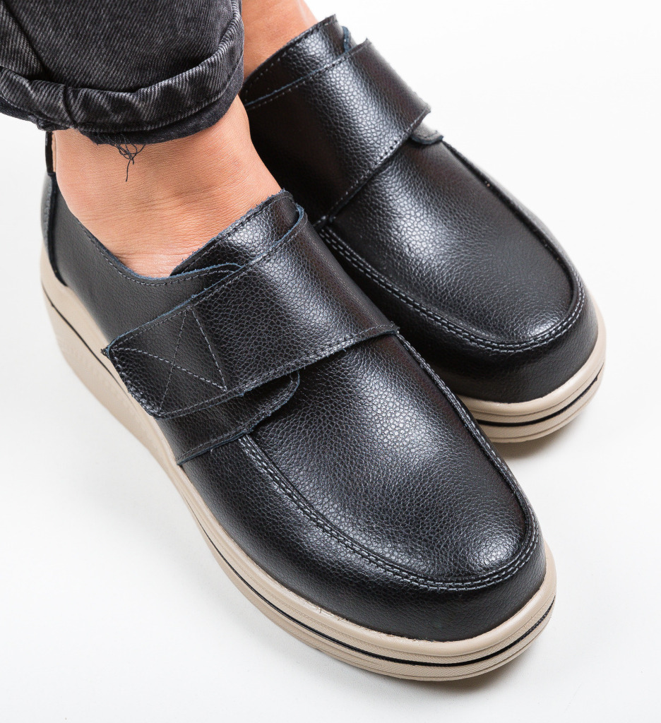 Pantofi Sport Hausberg Negri - Confort Urban - imagine 3