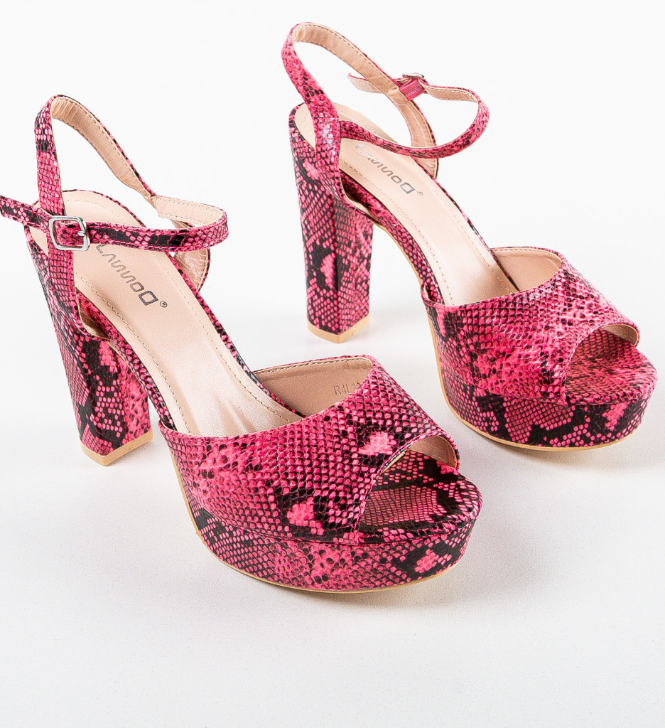 Sandale cu Toc Joff Fuchsia - Eleganță și Stil - imagine 7