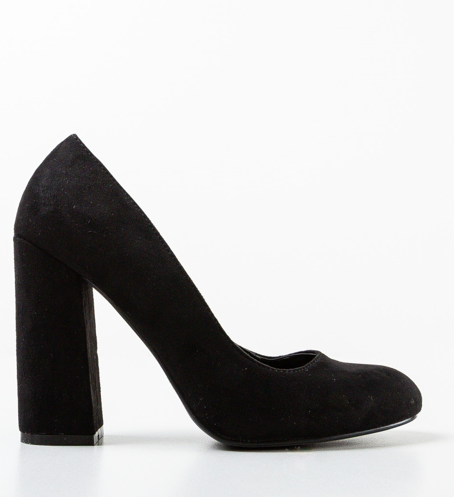 Pantofi Dama Almond Negri Eleganți - imagine 4