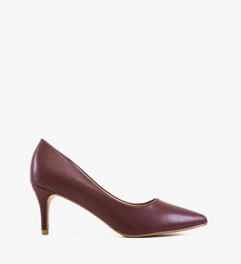Pantofi Dama Cheloo Grena cu Toc Eleganți - imagine 6