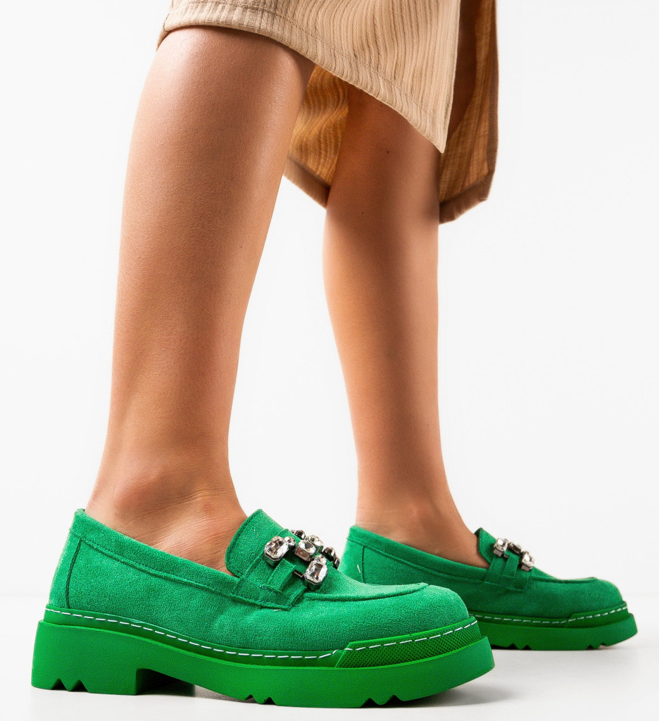 Pantofi Casual Dama Maraya Verzi | Confort Zilnic - imagine 3