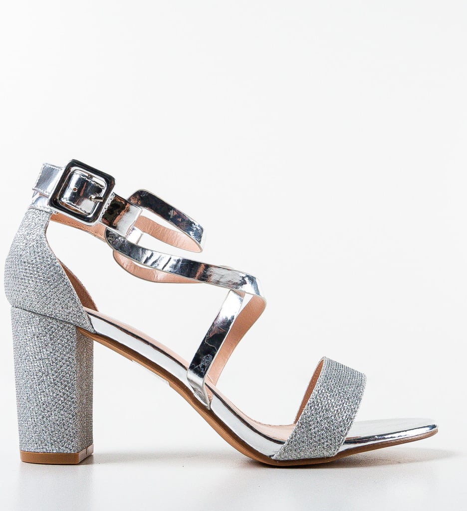 Sandale Dama Cafere Argintii - Eleganță și Stil - imagine 6