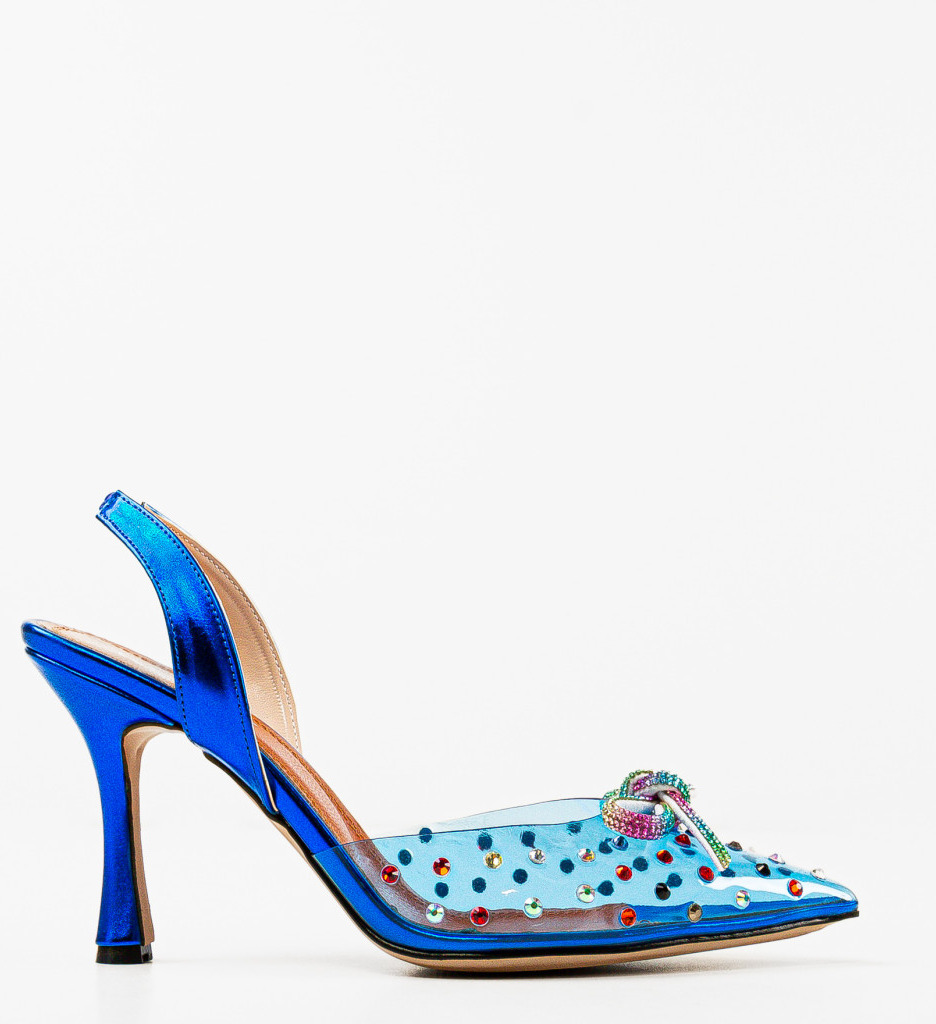 Pantofi cu Toc Karambol Albastri | Eleganță și Stil - imagine 3