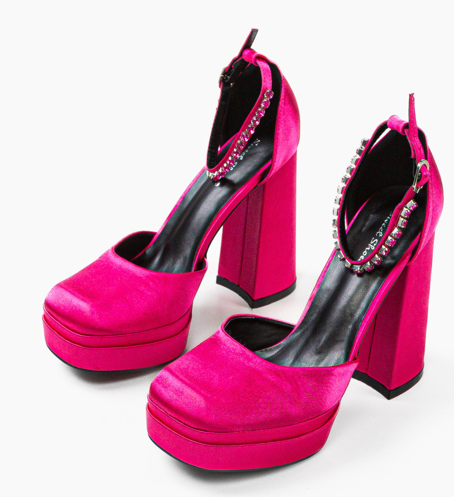 Pantofi Servaas Fuchsia cu toc elegant | Stil feminin - imagine 7
