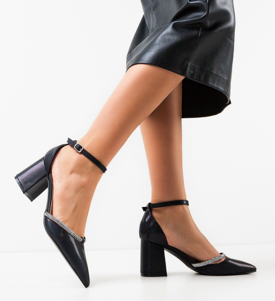 Pantofi Lylama Negri cu Toc - Eleganță și Stil - imagine 2