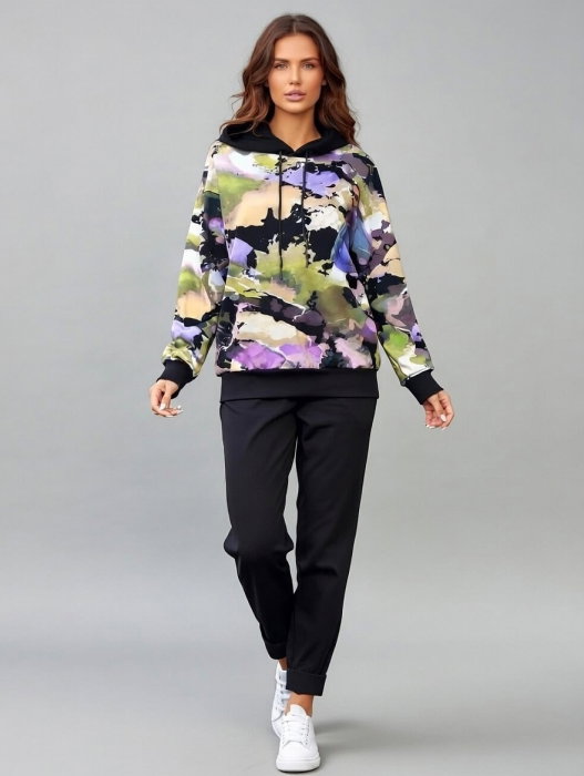 Trening Dama Catifea Shopika cu Imprimeu Fashion