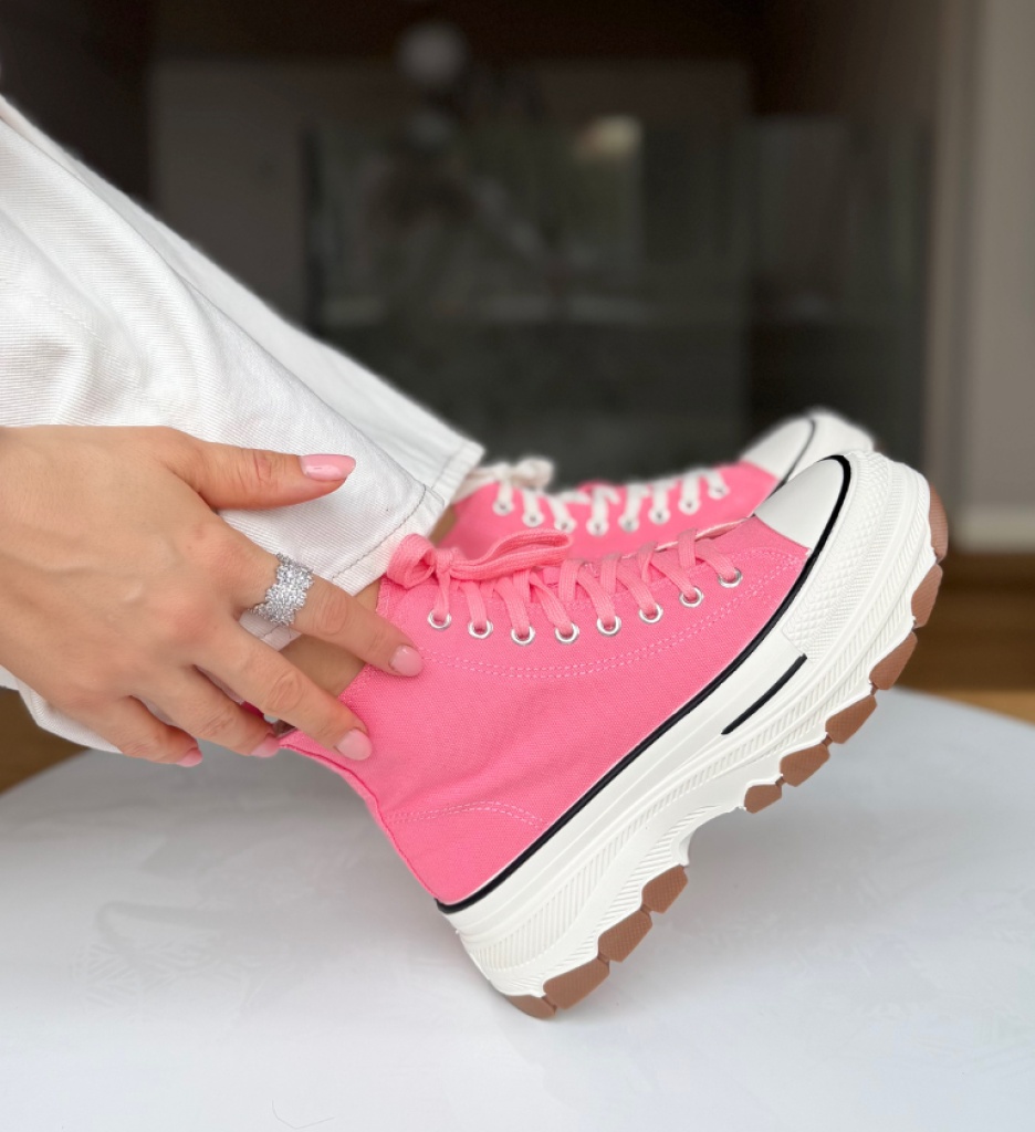Sneakers Dama Puss Roz - Confort si Stil Sportiv - imagine 2